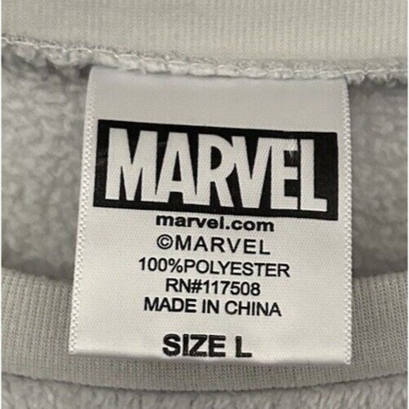 Marvel Womens L White Fleece SOFT Sweater Iron Man, Hulk, Thor & Captain America - Picture 9 of 11